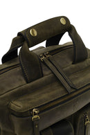 Male Green Leather Backpack | Derimod