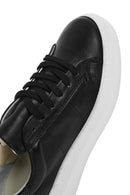 Kadın Siyah Bağcıklı Deri Sneaker | Derimod