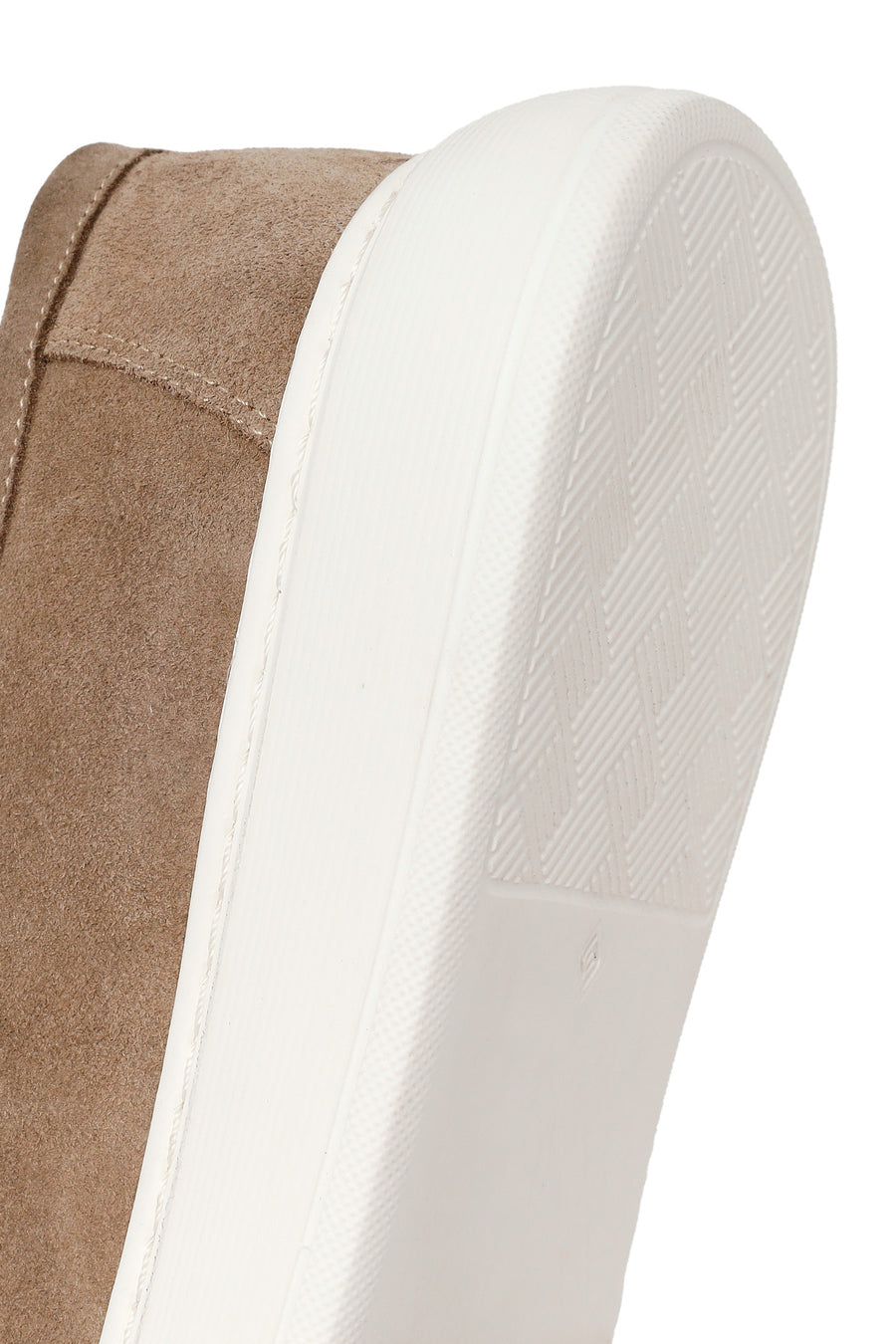 Male Beige Lace-Up Thick-Soled Suede Casual Shoes