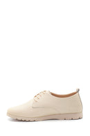 Women's Beige Leather Comfort Shoes | Derimod