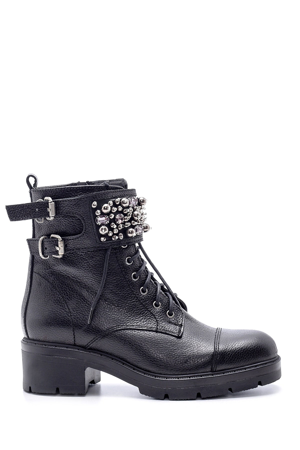 Women's Leather Stone Boots 20WFD2251FT | Derimod