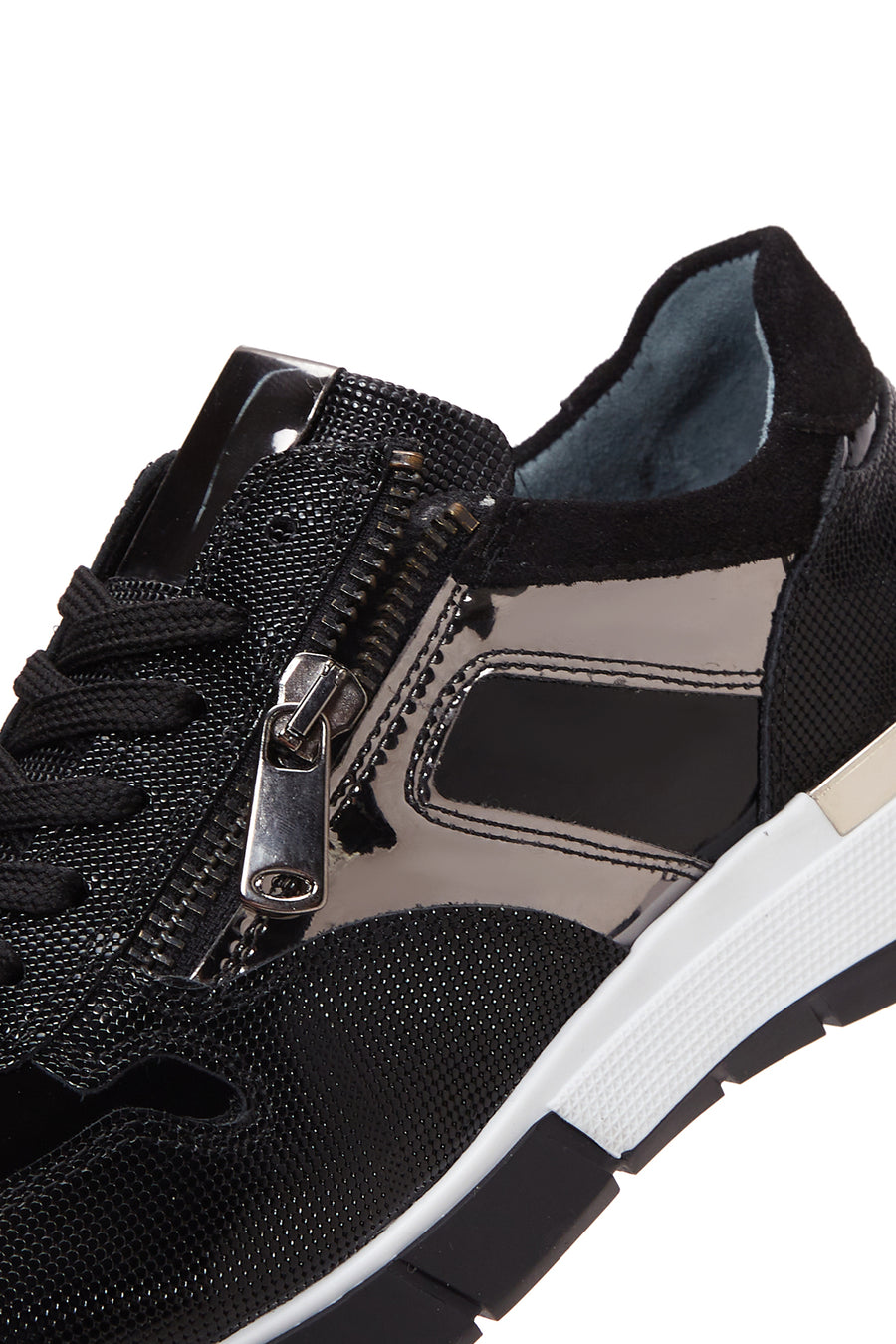 Women's Black Leather Sneaker