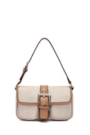 Women's Beige Buckle Detailed Shoulder Bag | Derimod