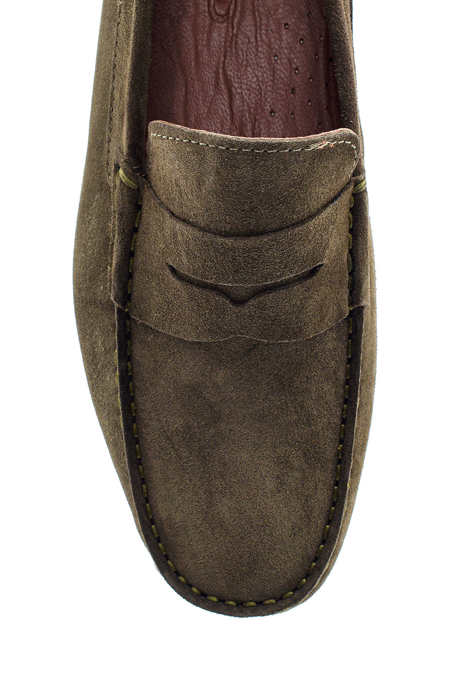 Men's Khaki Leather Suede Casual Loafer