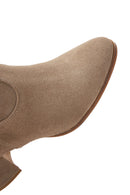 Women's Heeled Suede Leather Cowboy Boots | Derimod