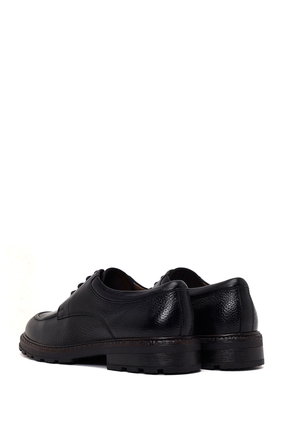 Male Black Lace-up Leather Casual Shoes