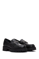 Women's Leather Buckle Loafer | Derimod