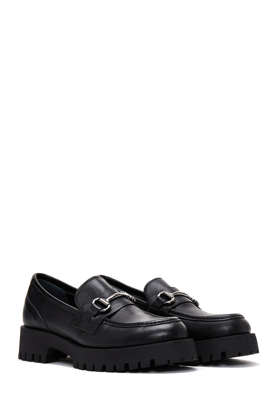Women's Leather Buckle Loafer