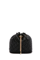 Women's Black Long Strap Quilted Crossbody Bag | Derimod