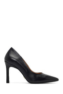Woman Black Thin-Heeled Leather Stiletto | Derimod