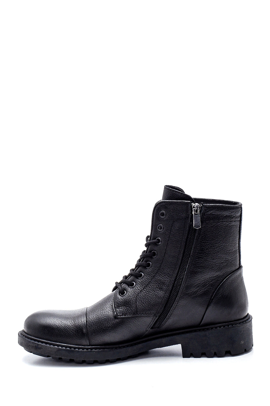 Men's Leather Zippered Boots