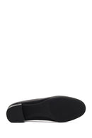 Derimod Flex Women Black Thick Heeled Leather Shoe | Derimod