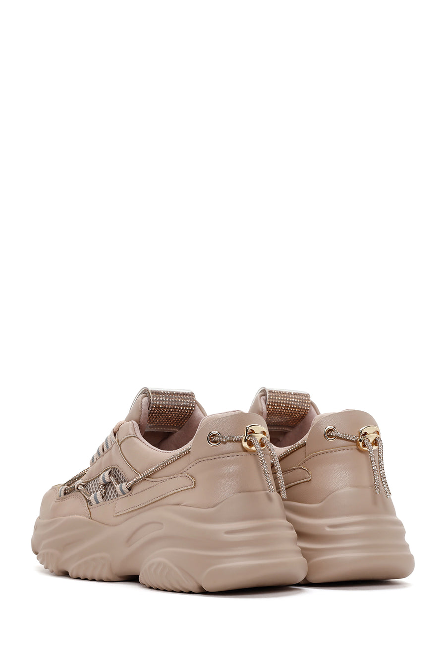 Kadın Koyu Pudra Kalın Tabanlı Sneaker