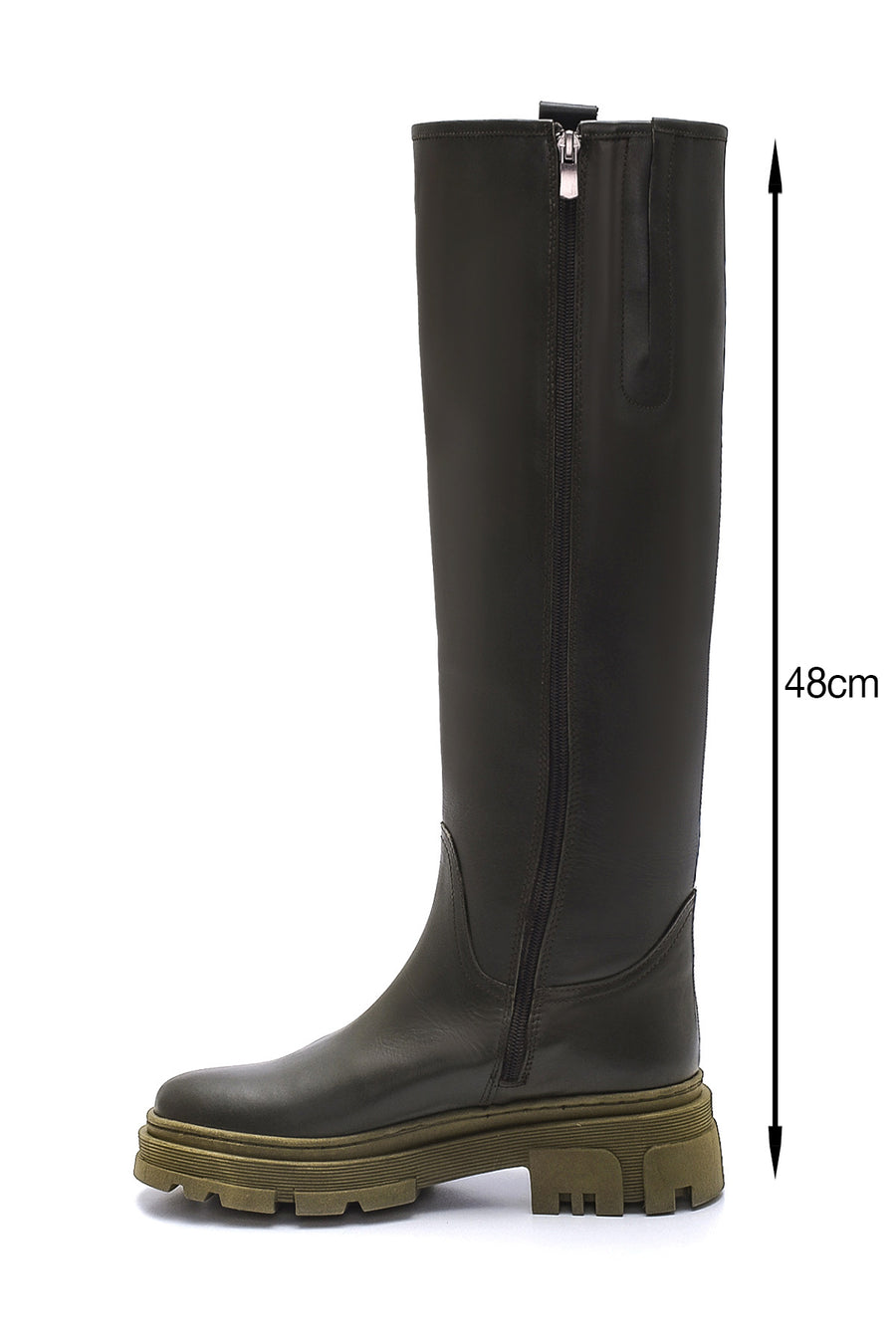 Women's Leather Zippered Boots