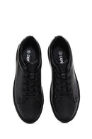 Men's Black Leather Sneaker | Derimod