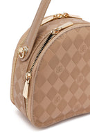 Women's Brown Long Strap Printed Mini Handbag | Derimod