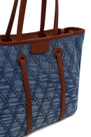 Woman Blue Jean Fabric Long-Strap Shoulder Bag | Derimod