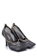 Women's Chain Detailed Square Toe Heeled Shoes | Derimod