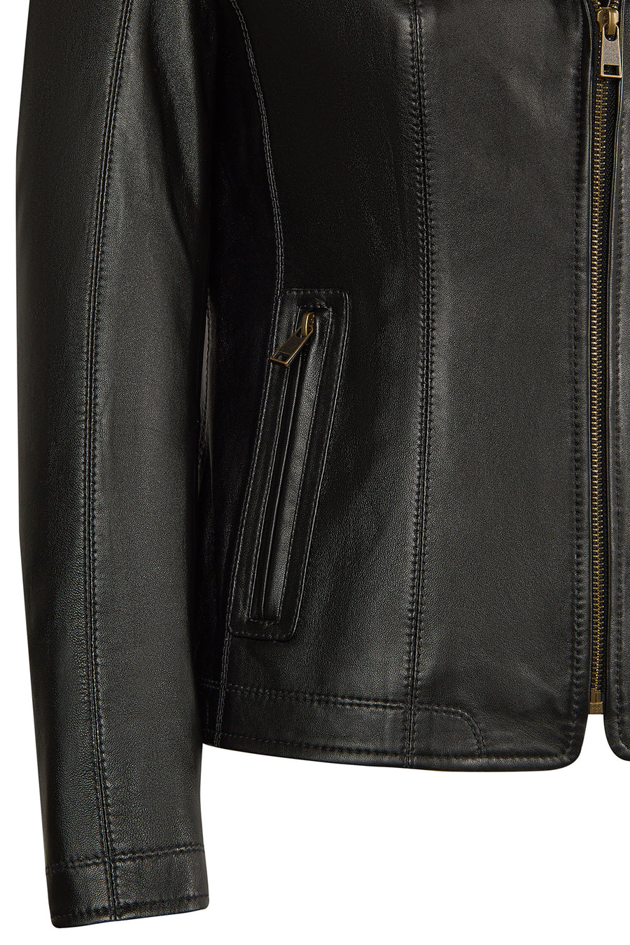 Martha Woman Black Short Leather Jacket