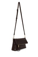 Woman Brown Long-Strap Woven Crossbody Bag | Derimod