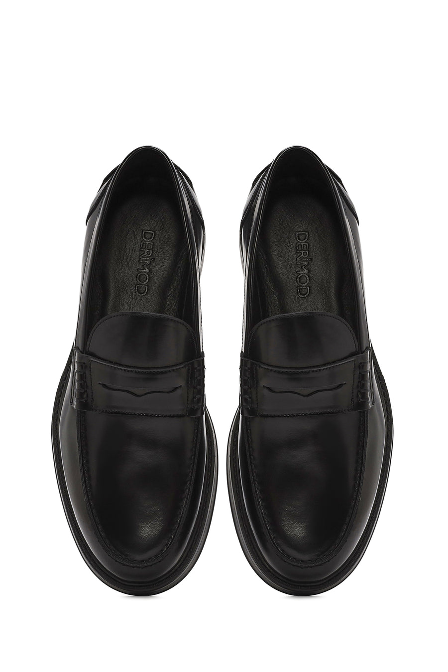 Male Black Leather Loafer