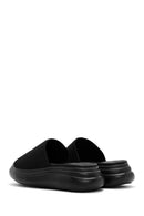 Women's Black Thick Soled Fabric Slippers | Derimod
