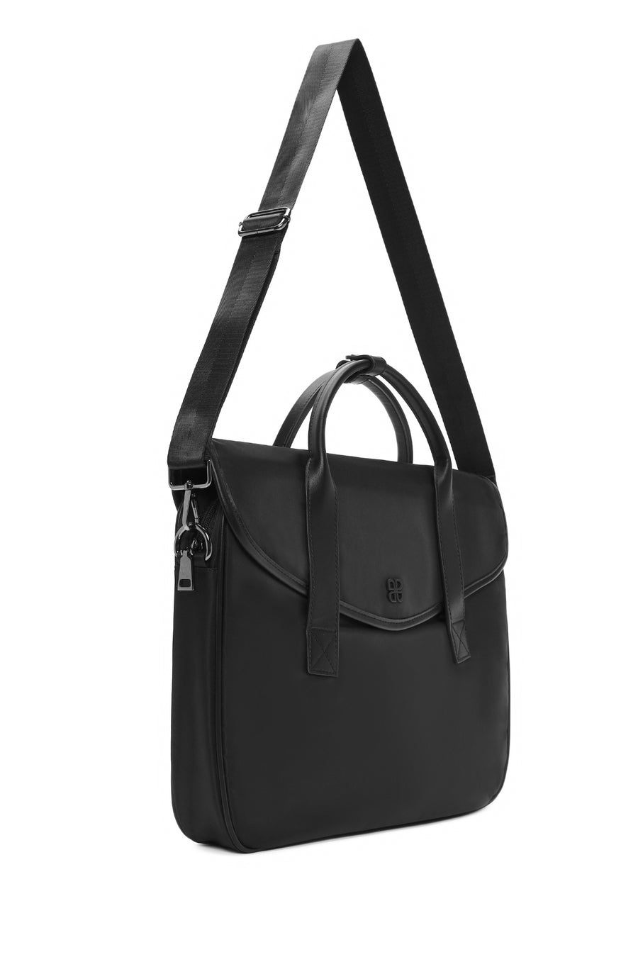 Women's Black Long Strap Briefcase
