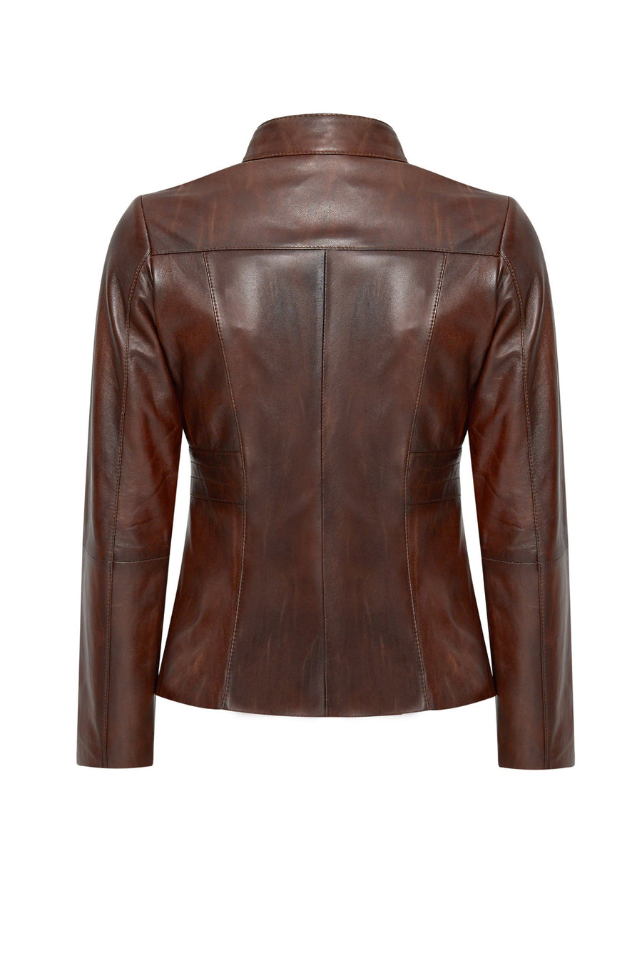 Lydia Women's Brown Short Leather Jacket
