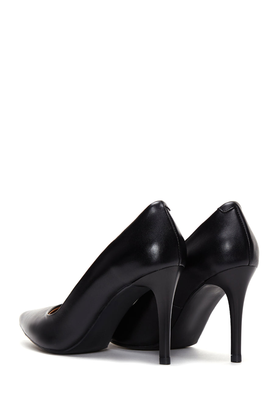 Women's Black Leather Stiletto