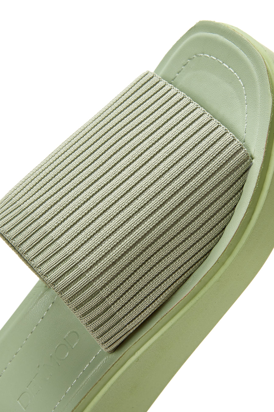 Women's Green Corded Heel Slippers