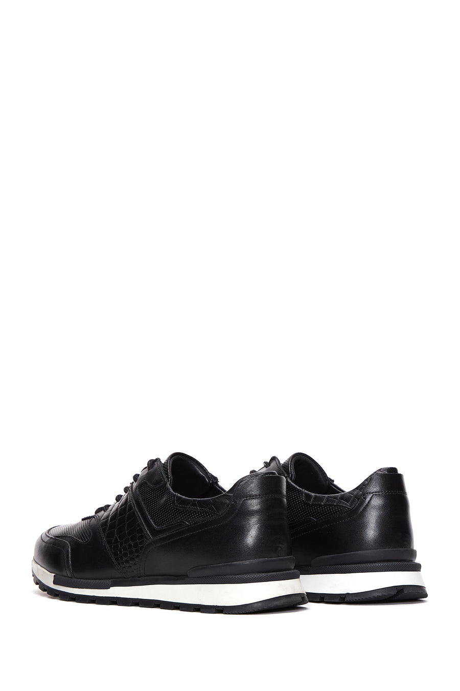 Men's Black Leather Sneaker
