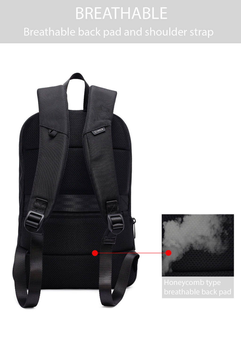 D-Pack Unisex Siyah Sırt Çantası