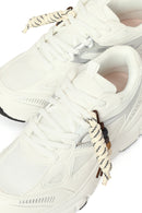 Kadın Beyaz Bağcıklı Kalın Tabanlı Charmlı Sneaker | Derimod