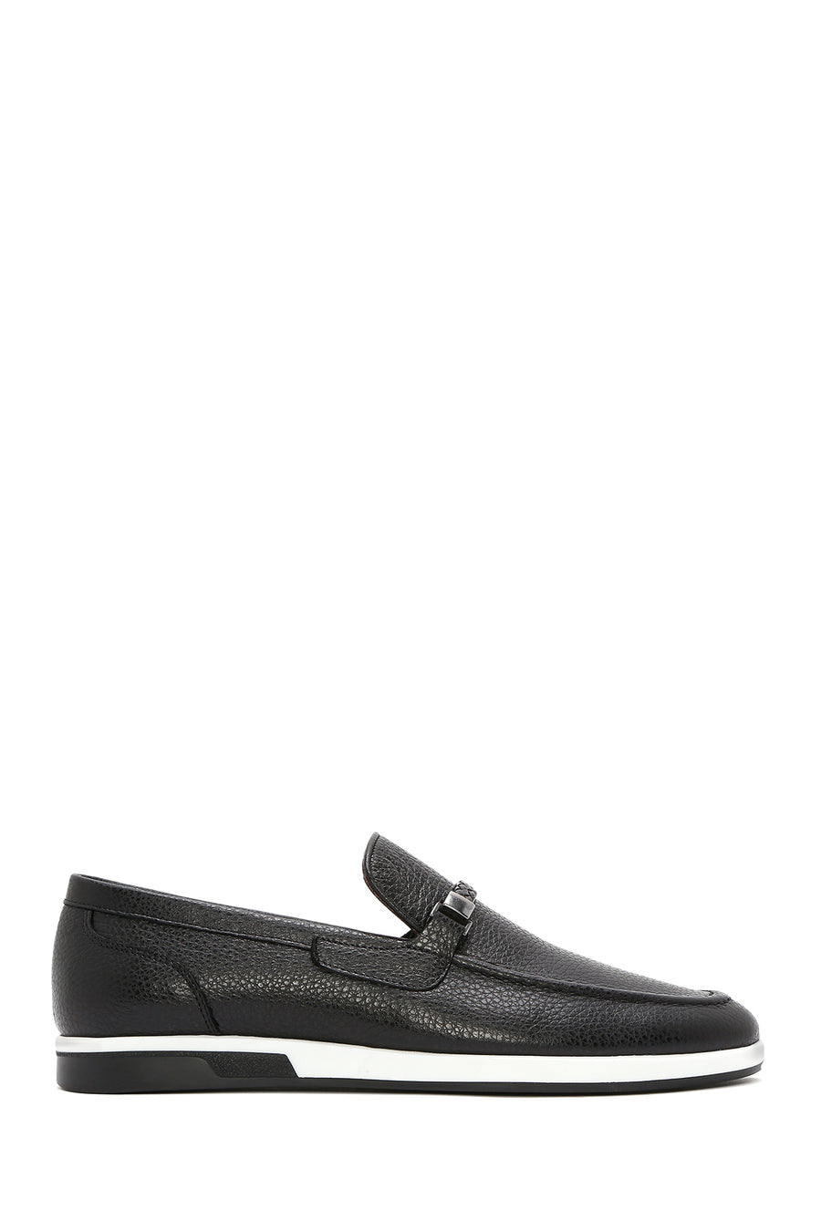 Erkek Siyah Deri Casual Loafer 25SFD6006FT | Derimod
