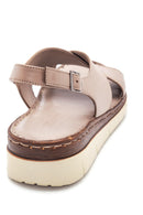Women's Mink Leather Comfort Sandals | Derimod