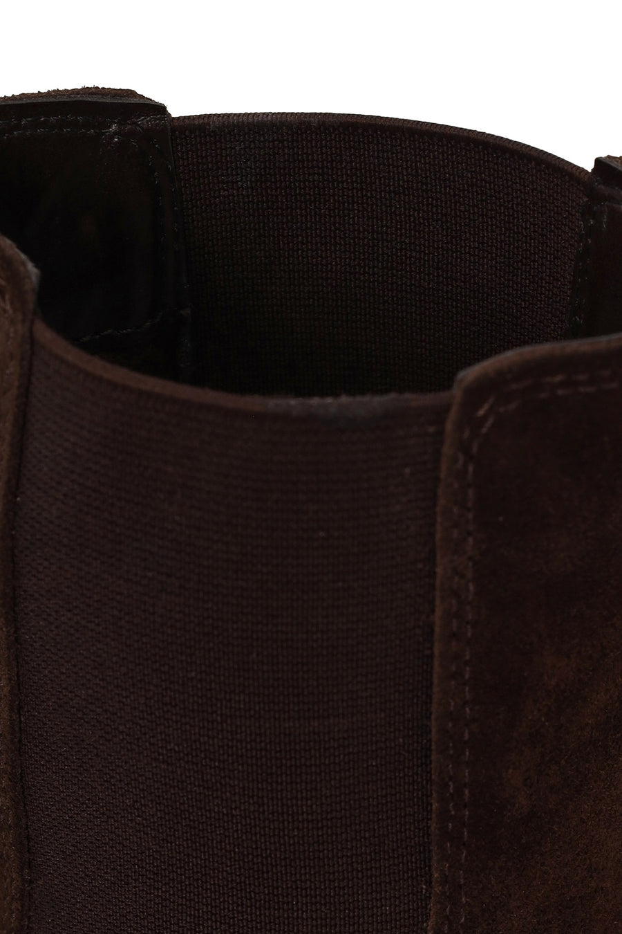 Woman Brown Chunky Heeled Suede Chelsea Boots