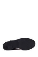 Woman Black Lace-Up Thick-Soled Suede Boots | Derimod