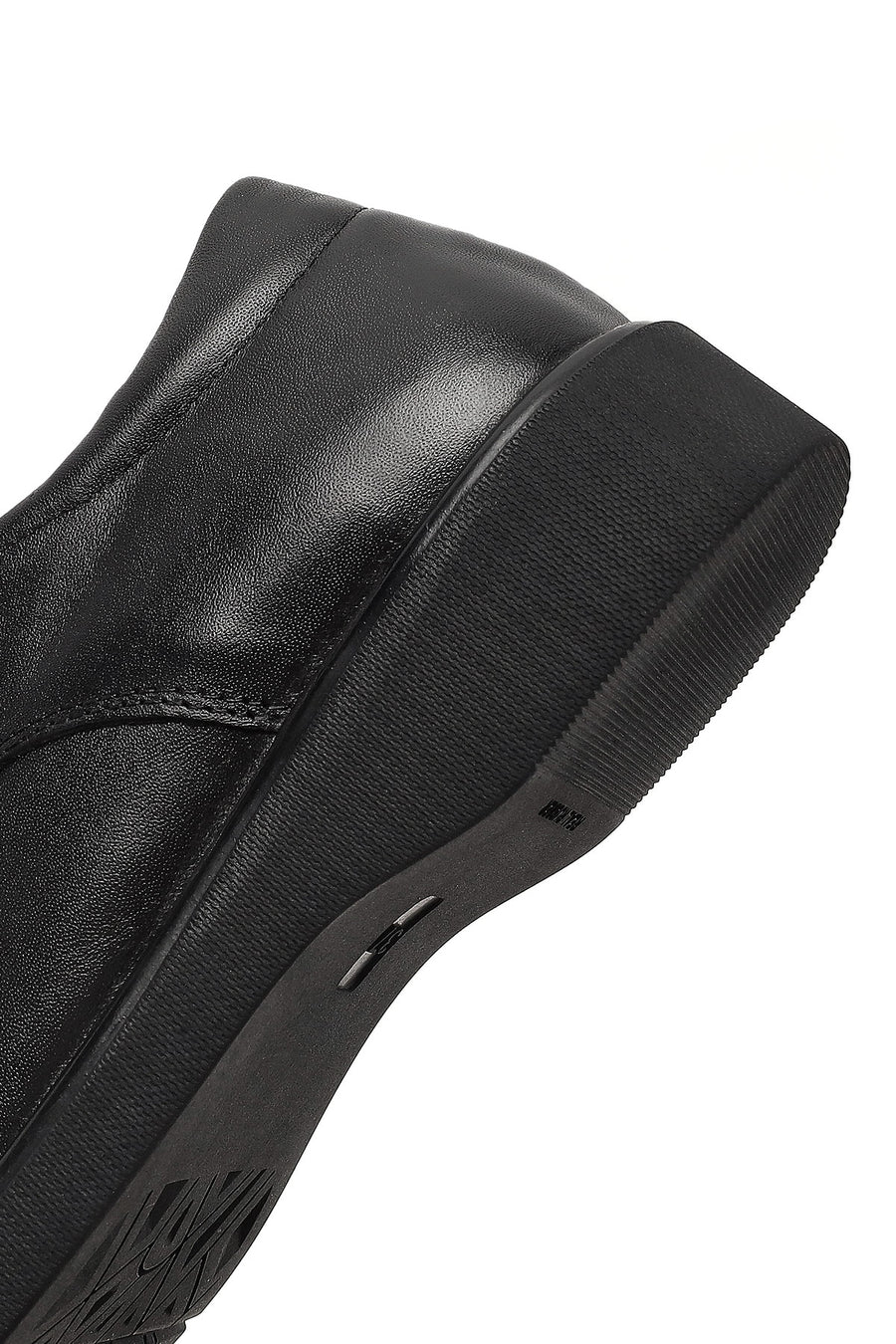 Women's Black Lace-up Leather Masculine Shoe