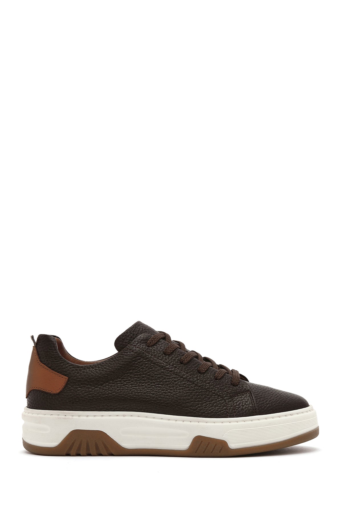 Men's Brown Lace-up Thick-Sole Leather Sneaker 25SFD6882FT | Derimod