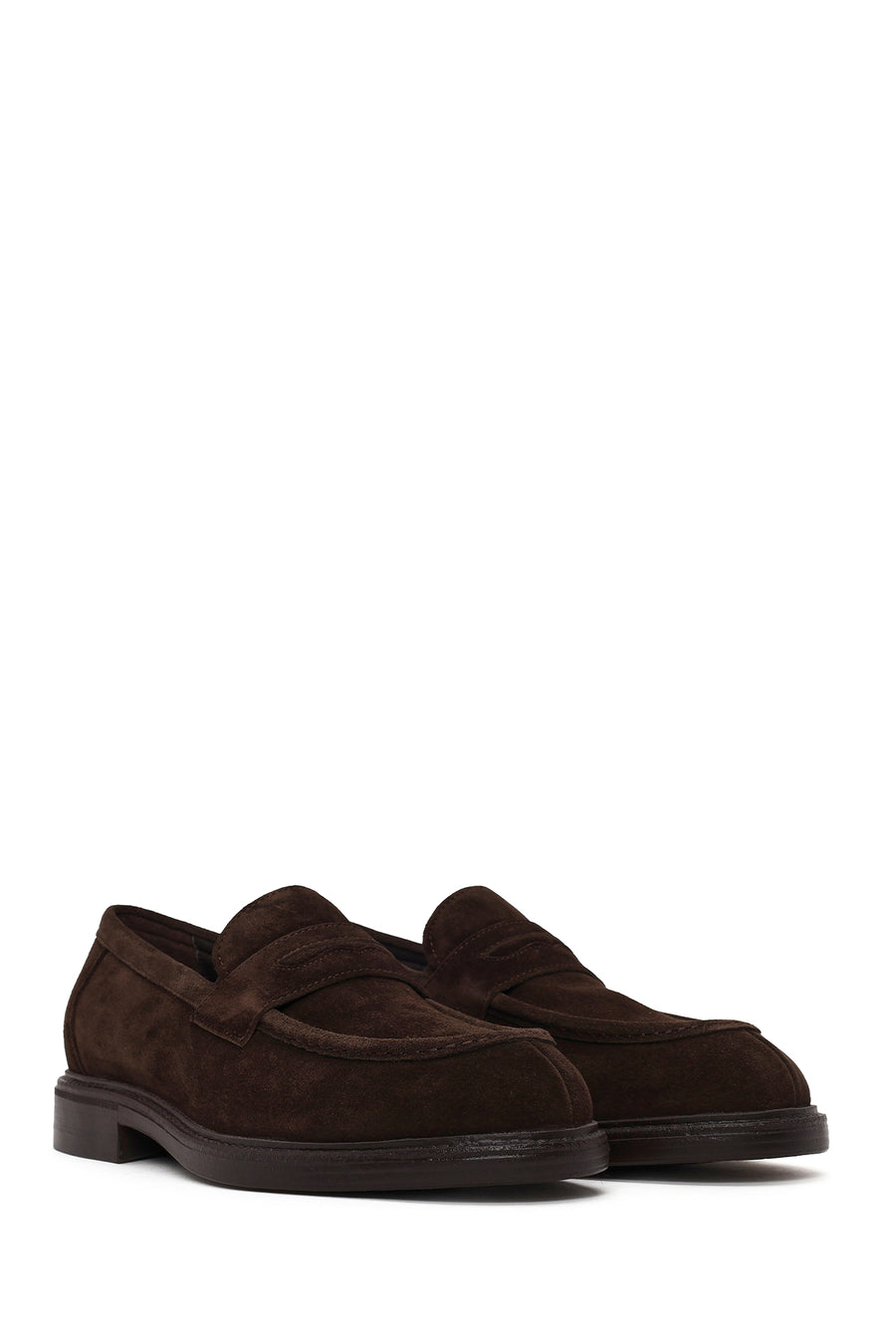 Derimod Black Male Brown Suede Loafer