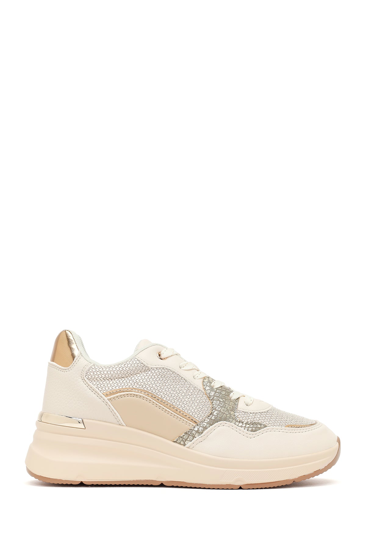 Kadın Bej Kalın Tabanlı Sneaker 26PFE457814 | Derimod