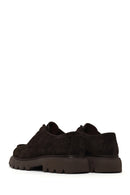 Male Brown Lace-Up Thick-Soled Suede Casual Shoes | Derimod