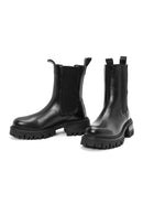 Women's Black Thick Soled Leather Chelsea Boots | Derimod