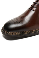 Men's Tan Leather Casual Oxford Shoes | Derimod