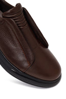 Erkek Kahverengi Deri Sneaker | Derimod