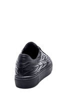 Women's Leather Patterned Sneaker | Derimod