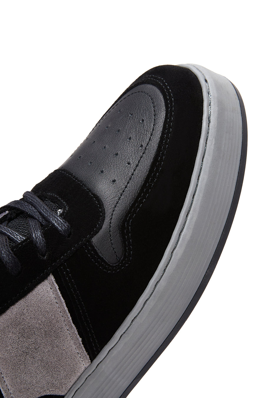 Men's Black Leather High Top Sneaker