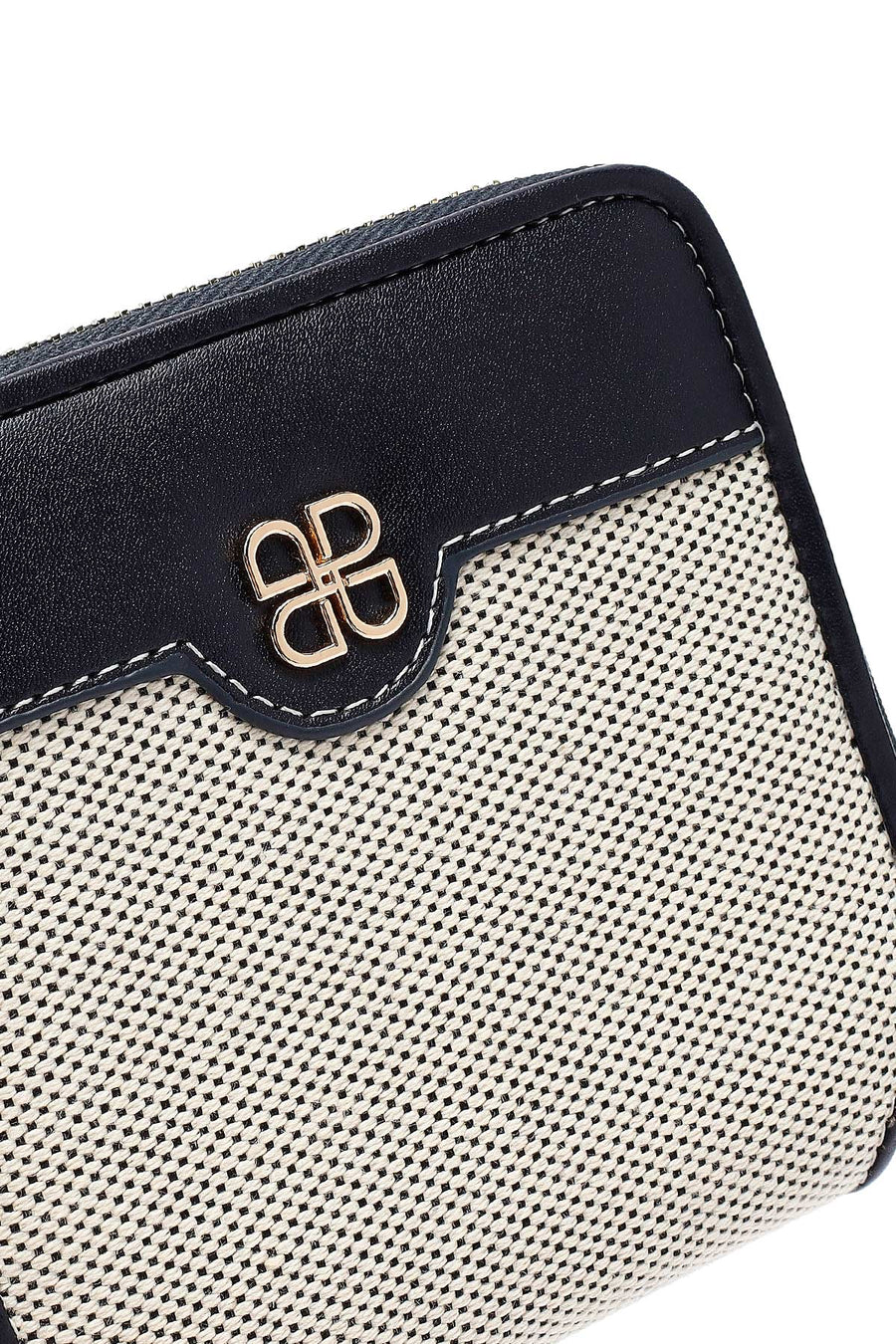 Women's Navy Blue Patterned Wallet