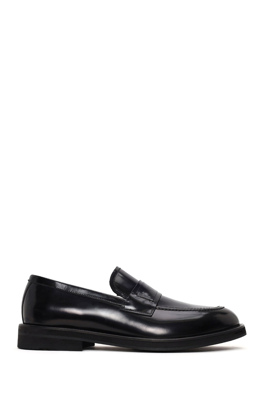 Erkek Siayh Deri Loafer WM750047DA | Derimod