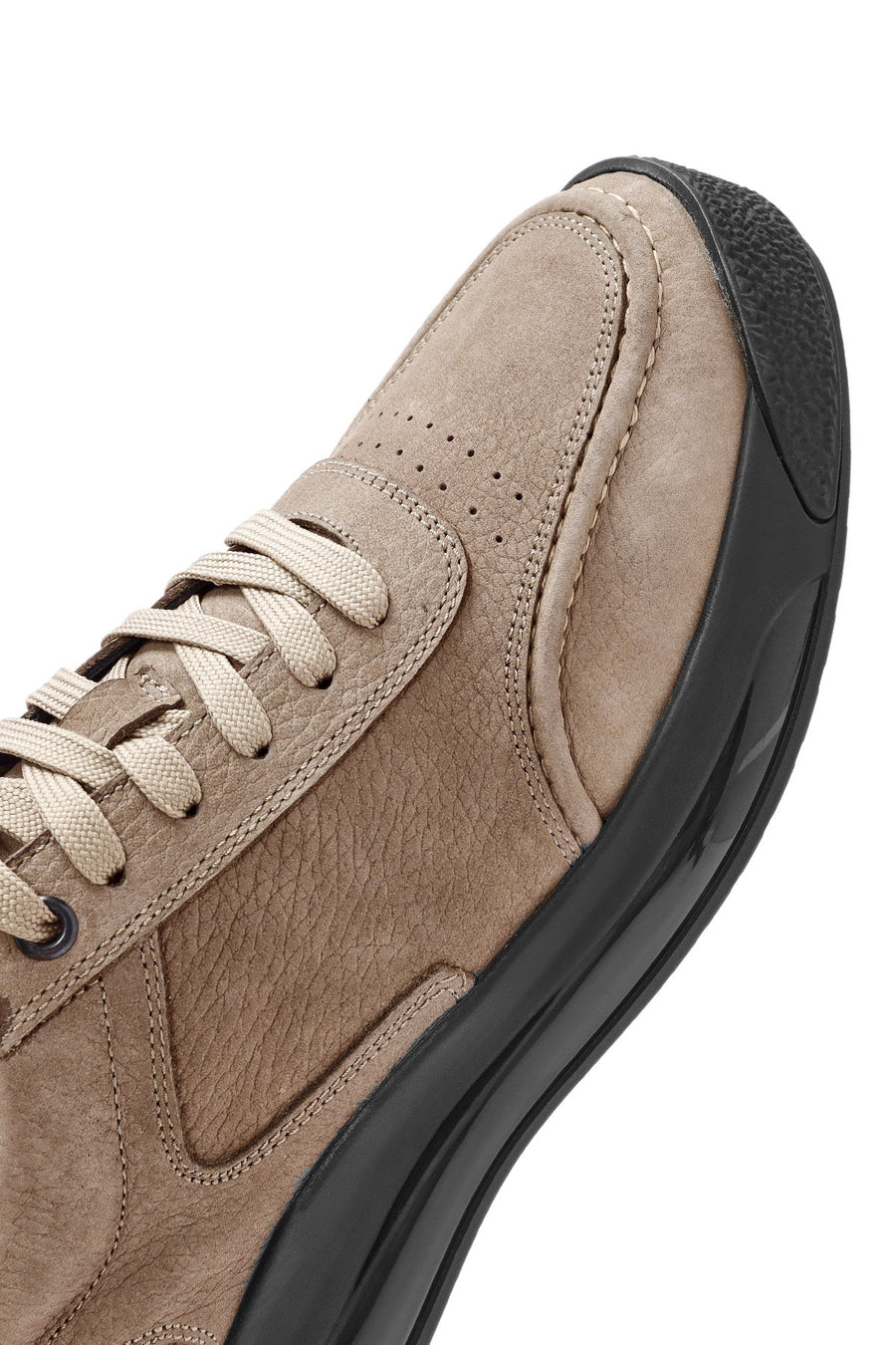 Male Mink Lace-Up Nubuck Leather Sneaker